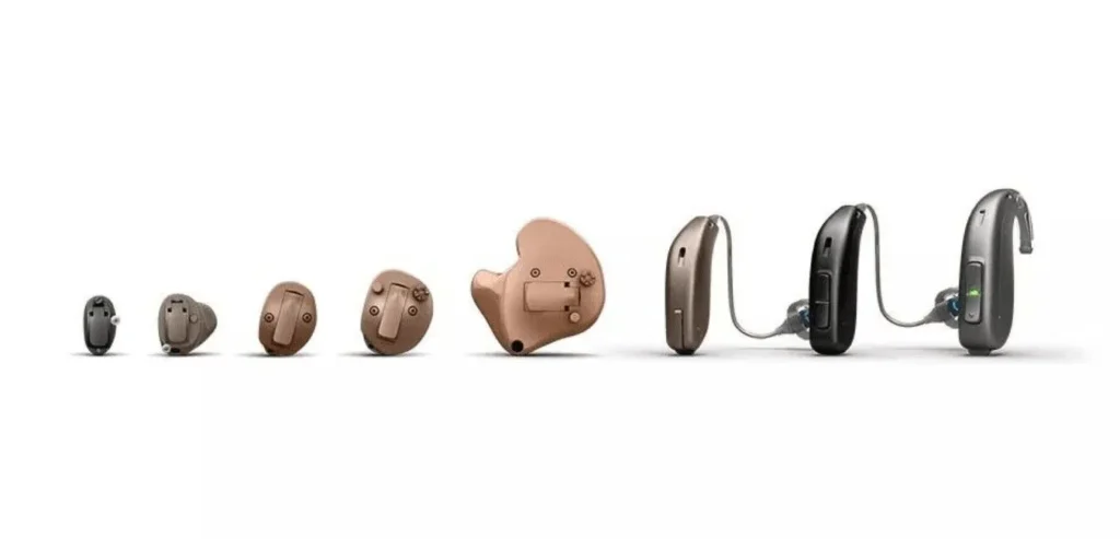 Hearing AIDS of different sizes