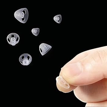 Open hearing aid dome (with ventilation hole)